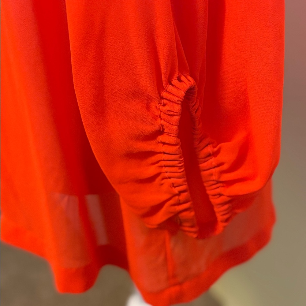 Sofia by Sofia Vergara Vibrant Red V-Neck Blouse - Picture 3 of 6